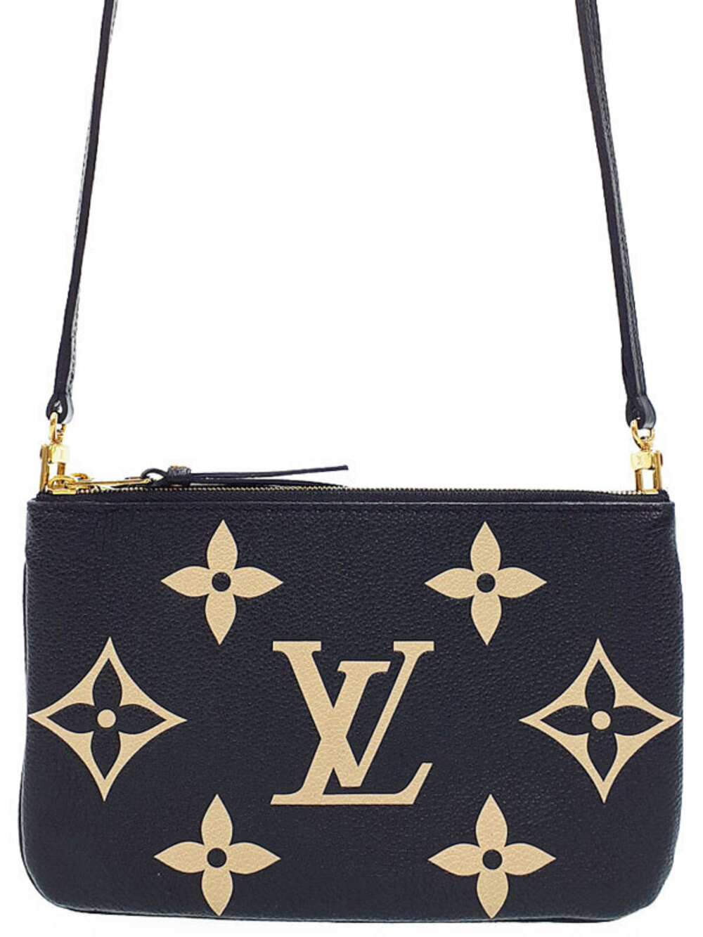 Louis Vuitton Bicolor Monogram Empreinte Pochette Double Zip Shoulder Bag